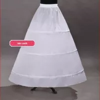 Petticoat 3 ring petikut rok pengembang gaun baju pesta (pakai karet)