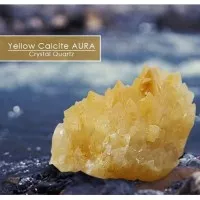 Batu Yellow Calcite Aura Crystal Quartz Stone Premium (BC23)