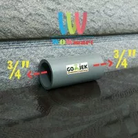 Soket 3/4 Inch Inci PVC Polos Sambungan Pipa Lurus Fitting