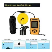 Hot Alarm Fishing Sensor 100M Portable Sonar LCD Fish Detector Finder