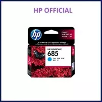Tinta HP 685 Cyan Original . tinta printer HP ori 685 colour