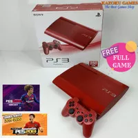 PS3 PS3 SONYPLAYSTATION 3 SUPER SLIM RED HARDI 250GB SERI DUS TEMBUS - SATU STICK OM