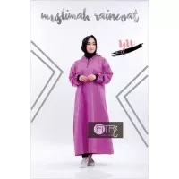 Jas Hujan / Raincoat Muslimah Model Yu All size - Fuchsia