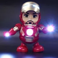 Mainan Anak Robot Dance Super Hero Iron Man Dancing Robot Joget