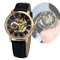 Jam Tangan Analog Pria Forsining Mechanical Kulit Strap Mewah