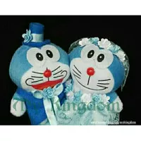 Boneka Doraemon Menikah / Doraemon Pengantin / Doraemon Wedding Couple
