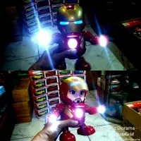 Mainan Anak Robot Iron man Dancing Hero lucu dan kocak ada suara
