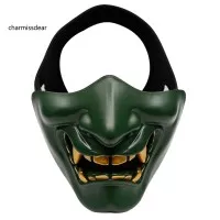 [import] ?M.WSJ?Evil Demon Prajna Smile Half Face Mask Halloween