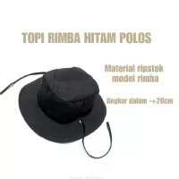 Topi rimba hitam polos