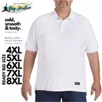 kaos polo shirt big size 4XL 5XL 6XL 7XL 8XL kaos putih XXXXL XXXXXL