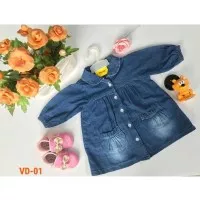 Baju Bayi Jeans Denim Dress Levis Anak Lengan Panjang