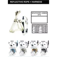 Tali Tuntun Badan Anjing Dog Reflectie Rope + Harness L