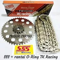 Gear Set SSS CB150R / CBR150 + rantai O-Ring GOLD TK Racing 428 HPO