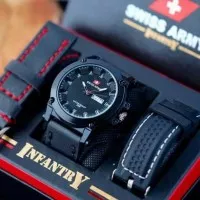 jam tangan pria super swissarmy tanggal kulit.