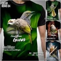 Baju Kaos Burung CUCAK ROWO Kicau Mania Gacor Komunitas Burung Kicau