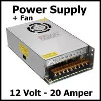 Power Supply Switching 12V 20A cocok untuk CCTV dan LED