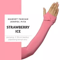 Manset Tangan Jempol Pita Jersey / bow handsock fingerless