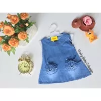 Baju Bayi Jeans Denim Dress Levis Anak Sleeveles Tanpa Lengan