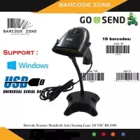 BARCODE SCANNER AUTO-SENSING VSC BS-1000 AUTOSTAND - USB - LASER - 1D