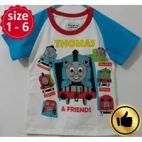 KAOS ANAK THOMAS AND FRIEND RAGLAN | KAOS ANAK KARAKTER COWOK RAGLAN