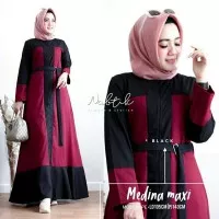 Gamis Maxi / Dress Baju Wanita Muslim Medina Moscrepe Rok Payung HQ