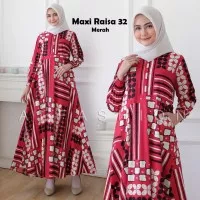 Maxi Raisa Rose (32) Baju Muslim Wanita Gamis Model Kekinian Terbaru