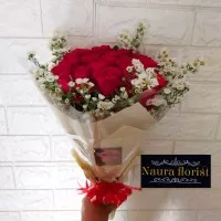 bucket bunga premium/buket mawar merah /promo buket/buket mawar 04
