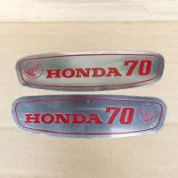 Emblem tangki honda c70 pispot plat stainless