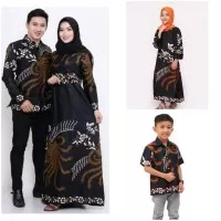 Couple Gamis Batik Set Anak Setelan Batik Couple Keluarga Sarimbit