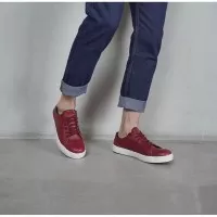 Sepatu Sneakers Pria Cowok Miles&co - Freya Series Merah Maroon