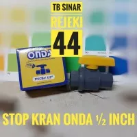 Stop Kran Onda Engkol ½ 1/2 inch PVCBV Ball Valve Kuning