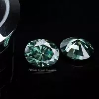 BATU REAL GREEN MOISSANITE DIAMOND SEPERTI BERLIAN