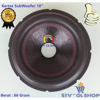 Kertas Speaker 10 inch Subwoofer Import / Daun Speaker 10" Subwoofer