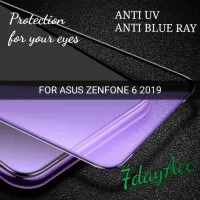 ASUS ZENFONE 6 2019 TEMPERED GLASS ANTI UV / BLUE RAY (List Hitam)