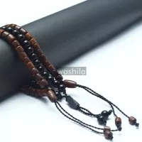 GELANG Tasbih 33 Butir bahan Kayu Kaokah Koka Marjan Asli -Ringan Kuat