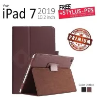 Apple Ipad 7 10.2 Inch 2019 - Premium Leather Flip Case Cover Casing