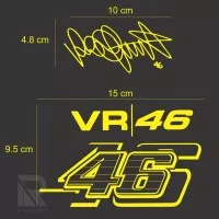 Sticker Tanda Tangan VR | 46 | Cutting Sticker Valentino Rossi