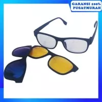 Kacamata Magnet 3 in 1 Anti Silau Magic Vision Sunglasses Ask Vision