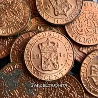 Uang Kuno LUSTER koin 0,5 sen 1/2 Cent Nederlandsch indie 1945