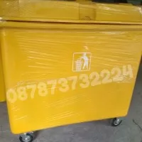 tong atau tempat sampah fiberglass RODA/GEROBAK vol 660L KS.p