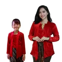 Sarimbit Couple Kebaya Kutubaru Beludru Ibu dan Bludru Anak