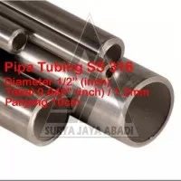 Pipa Stainless Steel Tubing 316 D 1/2 inch Tebal 1.2mm 10cm