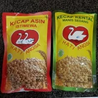 kecap asin kecap kental manis sedang cap hati angsa 600ml refill