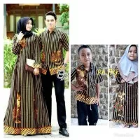 Couple Batik Gamis Set Anak Batik Couple Keluarga Ayah Ibu & Anak
