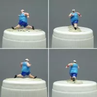 Fat Man Running HO 1:87 1/87 Miniature Figure NO PREISER