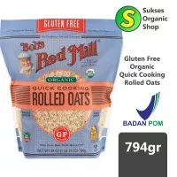 Gluten Free Quick Cooking Rolled Oats Organic | Bob's Red Mill | 907gr