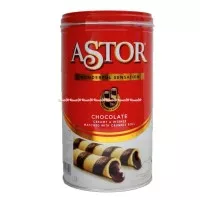 Astor Chocolate Wafer Stick Renyah Rasa Coklat Kemasan Kaleng 330gr