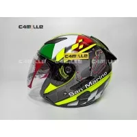 HELM KYT GALAXY SLIDE CIRCUIT SAN MARINO DOUBLE VISOR HALF FACE HELM