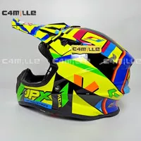 HELM JPX CROSS X4 ROSSI FLUORESCENT BLACK GLOSS TRAIL SUPER CROSS