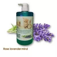 shampo anti kutu anjing kucing dan kelinci lavender mind 500ml pump
